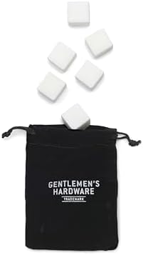 Gentlemen's Hardware Cube-Shaped Gin Stones, Granite, White, Set of 6