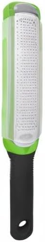 OXO Good Grips Soft-Handled Garlic Press,Black,One Size & Good Grips Etched Zester and Grater,Green,One Size