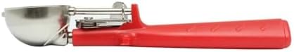 TrueCraftware- 1-1/3 oz Portion Scoop #24 Stainless Steel with Triangle Red Handle- Ice Cream Scoop Cookie Scoop for Cookie Dough Batter