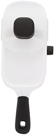 Amazon Basics Hand-held Safe Mandoline Slicer for Vegetables and Fruits, Adjustable Thickness, Stainless Steel Blade, White, 11.3" x 4.5" x 2.5"