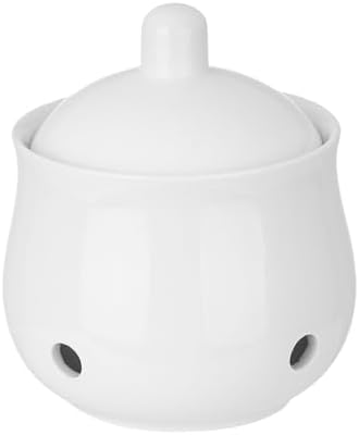 Garlic Storage Container | Ceramic Onion Storage Jar with Lid | Decorative Garlic Holder - for Dining Room Kitchen Restaurant Fridge Onion Potato Ginger