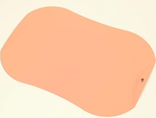 doblé Non-Scratch Flexible Cutting Board for Chopping, Scratch Free Juice Grooves with Easy Grip Handle, Non-Slip Dishwasher Safe for Kitchen (Large (15.6" x 10.7"), Peach)