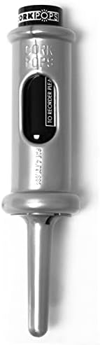 Cork Pops Original Wine Bottle Opener, 6.5 Inch – Made in USA, Effortless Push-Button Cork Removal, Includes Cartridge (Opens Up to 60 Bottles) (Silver, 1 Cartridge)