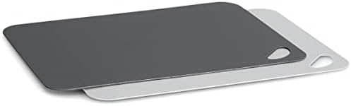 Zeller 26156 Cutting Mat Set 2-Piece Plastic Anthracite/Light Grey Approx. 38 x 29 cm Chopping Board Dishwasher Safe