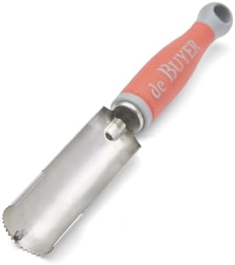 de Buyer UNIVERSAL CORE CONCEPT Manual Corer, Red - 1” - Serrated Stainless Steel Blade - Ergonomic, Non-Slip Handle - Easy to Use