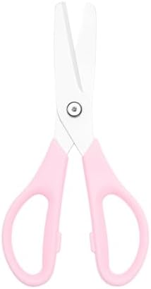 Ceramic Scissors 8" Ceramic Blade Scissors White Sharp Blade with Pink ABS Handle Cooking Shears for Office School Crafting Kitchen (Pink)
