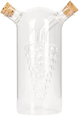 KitchenCraft Italian Glass Dual Oil and Vinegar Dispenser Bottle, Grapes