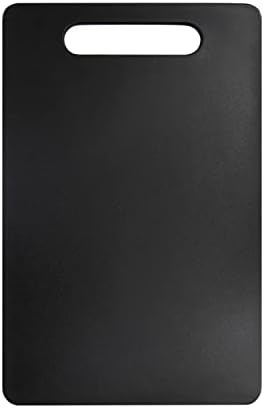 Fotouzy Plastic Utility Cutting Board with Handles, Food Safe PP Material, BPA Free, Dishwasher Safe, Thick Chopping Board, Large Size, Easy Grip Handle, for Kitchen (Black)