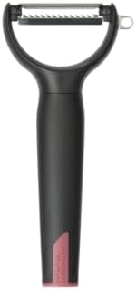 Richardson Sheffield Y Peeler, Peeler, Fine Serrated Julienne Blade, Vegetable Peeler, Potato Peeler with Potato Eye Remover, Stainless Steel Peeler, Dishwasher Safe - Black