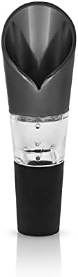 Viski Gunmetal Aerating Pour Spout - Wine Aerator Pourer Spout - Drip Free Pour Red Wine Aerators - Stainless Steel Set of 1