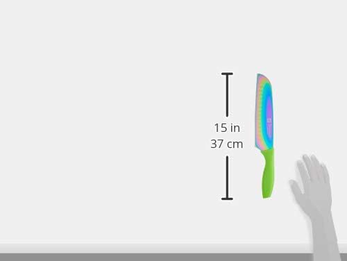 Hampton Forge Kitchen Essentials Kitchen Tools & Cutlery Collection, Kitchen Accessories & Cutlery, Rainbow Titanium Knife Set, 10-Piece