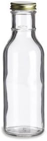 Nakpunar 48 pcs 12 oz 250 ml Wide Mouth Empty Glass Bottles with Gold Lids for Oil, Sauces, Milk, Water, Beverages (48, Gold Metal)