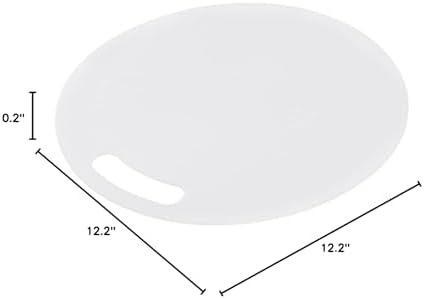 uxcell Plastic Kitchen Round Dual Side Fruit Vegetable Meat Cutting Chopping Block Mats Board