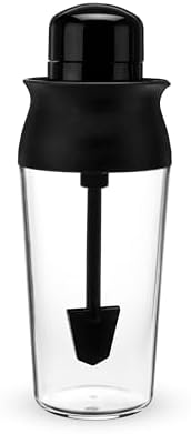 HOST Cocktail Spinner with Built In Strainer and Drip Free Pour Spout, Drink Mixer for Cocktails, Mocktails, Barware, Home Bar Accessories, 20 oz, Set of 1, Black
