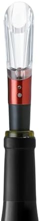 Rabbit Aerate and Preserve Wine Set, Wine/Champagne Sealer and Super Aerator (Red), Standard