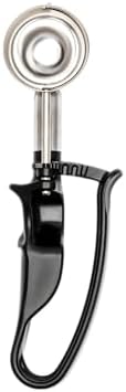 Size 30 BLACK (1.03 oz.) VODOMAX Commercial Food Disher, 1 oz. Disher, Stainless 18-10, Non-Spring Design, #30 Scoop, Heavy-Duty Ice Cream Disher, Ice Cream Scooper, Food Disher