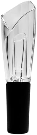 Wine Aerator Pourer – Instantly Aerates Wine While Pouring, Smooth Drip-Free Flow, Reusable Acrylic and Silicone Wine Decanter Spout for Home Bar and Entertaining