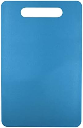 Fotouzy Plastic Utility Cutting Board with Handles, Food Safe PP Material, BPA Free, Dishwasher Safe, Thick Chopping Board, Large Size, Easy Grip Handle, for Kitchen (Blue)
