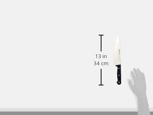 Arcos Chef Knife 8 Inch Stainless Steel. Cooking Knife to Cut Meat, Fish, Poultry, Fruit and Vegetables. Ergonomic Polyoxymethylene Handle and 200mm Blade. Series Universal. Color Black
