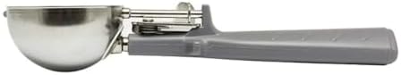 TrueCraftware- 4 oz Portion Scoop #8 Stainless Steel with Triangle Gray Handle- Ice Cream Scoop Cookie Scoop for Cookie Dough Batter