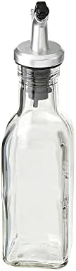 Cuisinox Italian Glass Olive Oil Bottle Dispenser with Dripless Spout, 11.8" (17 oz)