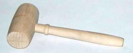 Wood Meat Tenderizer and Hammer 813a, 4x9 Centimeters 21 Centimeters Long