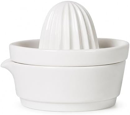 Garneck Ceramic Lemon Squeezer, Manual Citrus Juicer, Hand Press for Lemons, Oranges and Limes, Ideal for, Modern Kitchen Design, Durable Material, Simple