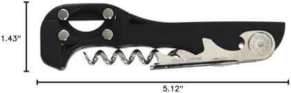 Franmara 2037-BU Boomerang Two-Step Soft-Touch Waiter Corkscrew with Foil Cutter