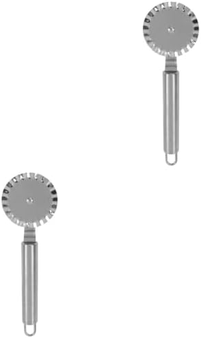 KICHOUSE 2Pcs Stainless Steel Pastry Ravioli Pizza Cutter Wheels for Home and Kitchen Commercial Cutting Tool for Pizza Pasta and Crusts