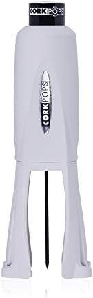 Cork Pops Legacy Wine Opener Built-in 4-Blade Foil Cutter Safe Cork Removal, Effortless Push Button Use, Needle Guard for Safety, Low-Pressure Cartridge Opens Up To 60 (Gray, With 3 Cartridges)