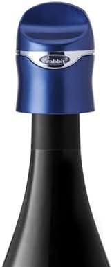 Rabbit Aerate and Preserve Wine Set, Wine/Champagne Sealer and Super Aerator (Blue), Standard