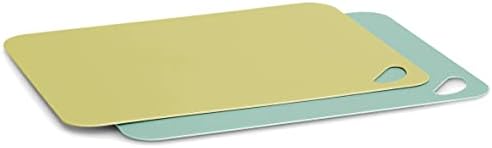 Zeller 26157 Cutting Mat Set 2-Piece Plastic Lime/Mint Approx. 38 x 29 cm Chopping Board Dishwasher Safe
