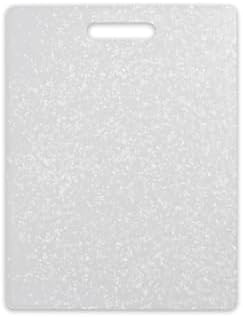 Dexas Classic Jelli Cutting Board with Handle, 8.5 by 11 inches, White Granite Pattern