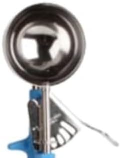 TrueCraftware- 2 oz Portion Scoop #16 Stainless Steel with Triangle Blue Handle- Ice Cream Scoop Cookie Scoop for Cookie Dough Batter