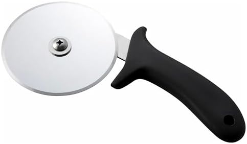 Winco Black Plastic Pizza Cutter, Blade, Handle