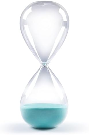 Hourglass Sand Timers - SWISSELITE Biloba Hourglass Sand Timer Inspired Glass/Home, Desk, Office Decor
