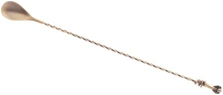Venym by Barfly, 13 1/4" Bar Spoon with Cobra End, Antique Brass