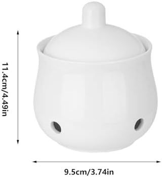 Garlic Storage Container | Ceramic Onion Storage Jar with Lid | Decorative Garlic Holder - for Dining Room Kitchen Restaurant Fridge Onion Potato Ginger