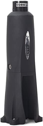 Cork Pops Legacy Wine Opener Built-in 4-Blade Foil Cutter Safe Cork Removal, Effortless Push Button Use, Needle Guard for Safety, Low-Pressure Cartridge Opens Up To 60 (Black, With 3 Cartridges)