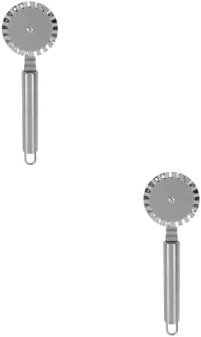 KICHOUSE 2Pcs Stainless Steel Pastry Ravioli Pizza Cutter Wheels for Home and Kitchen Commercial Cutting Tool for Pizza Pasta and Crusts