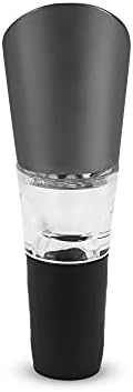 Viski Gunmetal Aerating Pour Spout - Wine Aerator Pourer Spout - Drip Free Pour Red Wine Aerators - Stainless Steel Set of 1