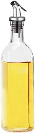Cuisinox Italian Glass Olive Oil Bottle Dispenser with Dripless Spout, 11.8" (17 oz)