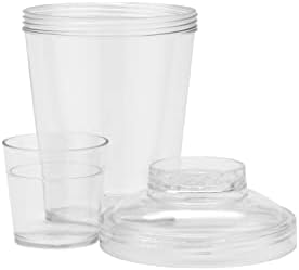 G.E.T. SH-176-1-CL-EC Heavy-Duty Shatterproof 3- Piece Plastic Cocktail / Martini Shaker, 20 Ounce, Clear (set of 4)