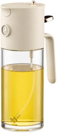 19.6Oz Olive Oil Sprayer for Cooking, 2-in-1 Pour & Spray Bottle