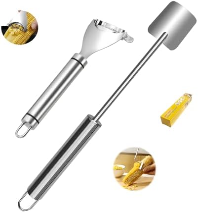 2 Pack Corn Peeler for Corn on the Cob, Cob Stripper and Kernel Remover