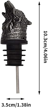 Wine Aerator Pourer Stainless Steel Wine Bottle Pourer & Stopper, Wolf