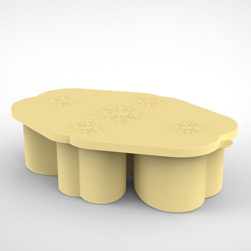 Ice Cube Trays for Stanley Cup 20 30 40 OZ Tumbler Ice Mold Heart Shape Silicone Ice Cube Tray with Lid, Stanley Ice Mold and Maker Ice Cube for Cocktails, Whisky, Juice (30-40 OZ, Yellow)