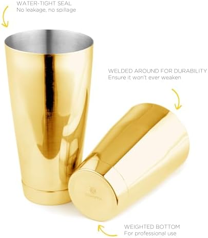 Homestia 6 Pcs Boston Cocktail Shaker, 18 oz & 28 oz Weighted Shaker Tins