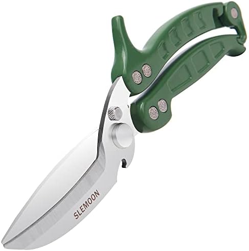 Heavy Duty Kitchen Shears,Poultry Shears with Safety Lock,Green