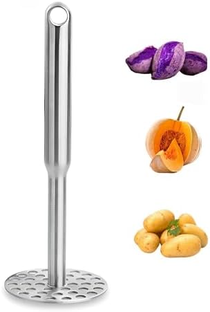 Potato Masher Manual Potato Press for Kitchen Tool,Heavy Duty Stainless Steel Potato Masher Kitchen Tool & Food Masher Potato Smasher Perfect for Bean, Vegetable, Fruits, Avocado, Meat